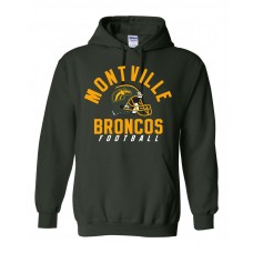 Montville Broncos Football Hooded Sweatshirt